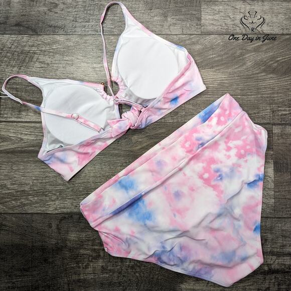 Edel Qual Tie Back Ring Top Bikini Swimsuit Size XXL - Picture 4 of 4